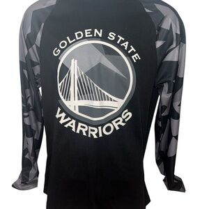 Golden State Warriors Long Sleeve Shirt Men’s Medium Black Gray Camo Sleeves